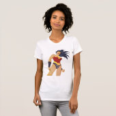 女疑問に思レトロシティ日が差すこと Tシャツ (正面フル)