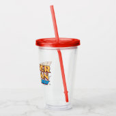 女疑問に思ロゴ2 アクリルタンブラー (左)