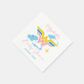 女疑問に思ロゴ |赤ちゃんシャワー スタンダードカクテルナプキン (角)