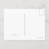 女疑問に思人とレトロモダン漫画オーバーレイのロゴ インビテーションポストカード (裏面)