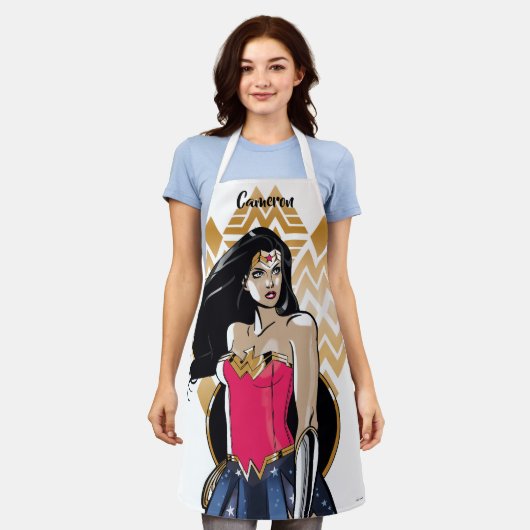 女疑問に思力 エプロン (着用した状態)