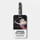 女疑問に思夕空シルエット ラゲッジタグ (裏面縦)