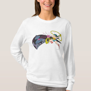 女疑問に思対ロボット Tシャツ