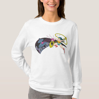 女疑問に思対ロボット Tシャツ