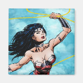 女疑問に思性と真理の投げ縄 マグネット (正面)