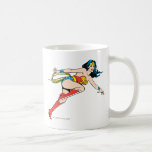 女疑問に思性の右跳び コーヒーマグカップ