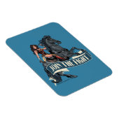 女疑問に思性オンホース漫画アート マグネット (右側)