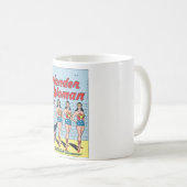 女疑問に思性トリプルID コーヒーマグカップ (正面右)