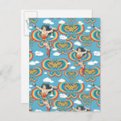 女疑問に思性ハイ飛んでいるパターン ポストカード (正面/裏面)