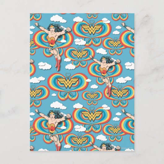 女疑問に思性ハイ飛んでいるパターン ポストカード (正面)