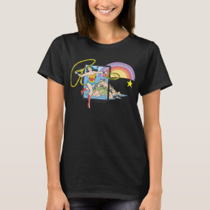 女疑問に思性レインボー Tシャツ