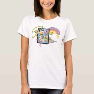 女疑問に思性レインボー Tシャツ