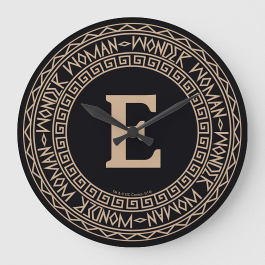 女疑問に思性部族パターン ラージ壁時計 (正面)