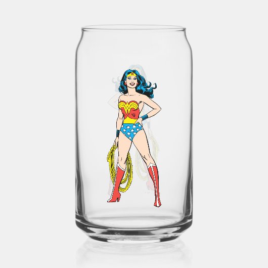 女疑問に思性 ガラス缶 (正面)