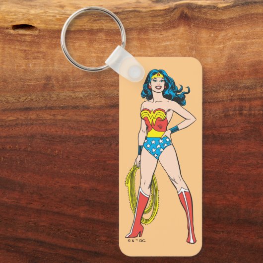 女疑問に思性 キーホルダー (正面)