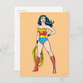 女疑問に思性 ポストカード (正面/裏面)