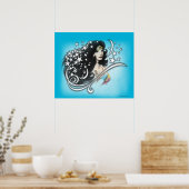 女疑問に思星 ポスター (キッチン)