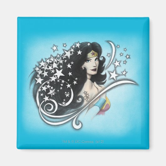 女疑問に思星 マグネット (正面)