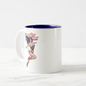 女疑問に思漫画カバー ツートーンマグカップ (正面左)