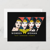 女疑問に思漫画進化グラフィック インビテーションポストカード (正面/裏面)