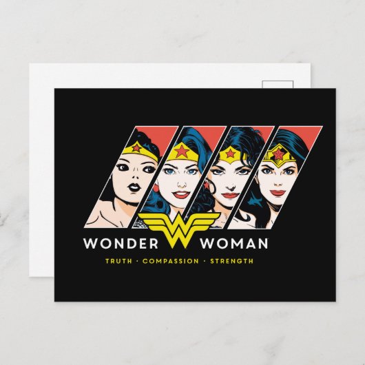 女疑問に思漫画進化グラフィック インビテーションポストカード (正面/裏面)