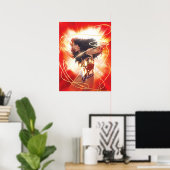 女疑問に思百科事典カバー ポスター (ホームオフィス)