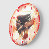 女疑問に思百科事典カバー ラージ壁時計 (傾斜)