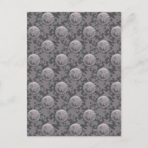 女疑問に思盾パターン ポストカード