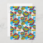 女疑問に思絵を描スプレー模様 ポストカード (正面/裏面)