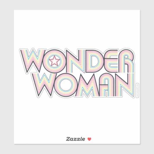 女疑問に思虹のロゴ シール (シート)