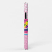 女疑問に思黄ピンク漫画アートロゴ Case-Mate iPhoneケース (裏面/右)