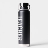 女疑問に思黒・白ポーズ ウォーターボトル (背面)