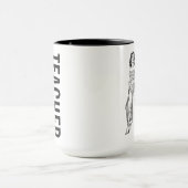 女疑問に思黒・白ポーズ マグカップ (中央)