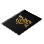 女疑問に思75周年記念金ゴールドロゴ ノートブック (左側)