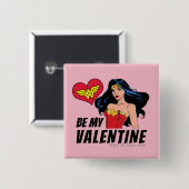 女疑問に思 あなたは素晴らしいバレンタイン 缶バッジ (正面&裏面)