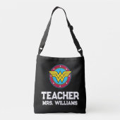 女疑問に思 | サークル&スターズのロゴ先生 クロスボディバッグ (裏面)