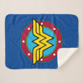 女疑問に思 |サークル&スターヴィンテージロゴ シェルパブランケット (正面(横))