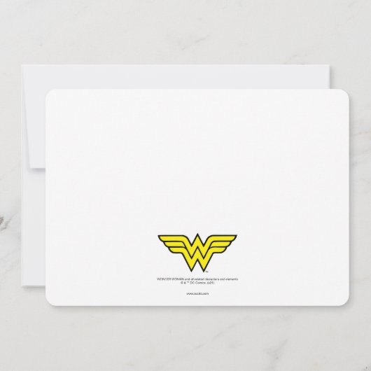 女疑問に思 |ヒーローすごいファースト誕生日 招待状 (裏面)