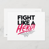 女疑問に思 – ヒーローのように戦う ポストカード (正面/裏面)