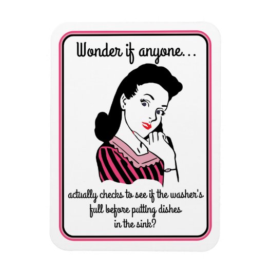 女疑問に思 マグネット (縦)