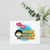 女疑問に思 |ママあなたは私のスーパーヒーロー インビテーションポストカード (スタンド正面)