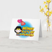 女疑問に思 |ママあなたは私のスーパーヒーロー カード (黄色い花)