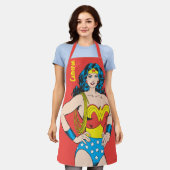 女疑問に思 |ラッソーでヴィンテージポーズ エプロン (着用した状態)