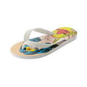 女疑問に思 |ラッソーでヴィンテージポーズ キッズビーチサンダル (アングル)