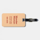 女疑問に思 |ラッソーでヴィンテージポーズ ラゲッジタグ (裏面横)