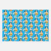 女疑問に思 |ラッソーでヴィンテージポーズ ラッピングペーパーシート (正面3)