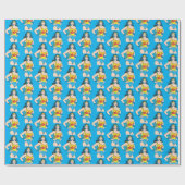 女疑問に思 |ラッソーでヴィンテージポーズ ラッピングペーパー (フラット)