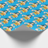 女疑問に思 |ラッソーでヴィンテージポーズ ラッピングペーパー (角)