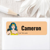 女疑問に思 |ラッソーでヴィンテージポーズ ラベル (インサイチュ)