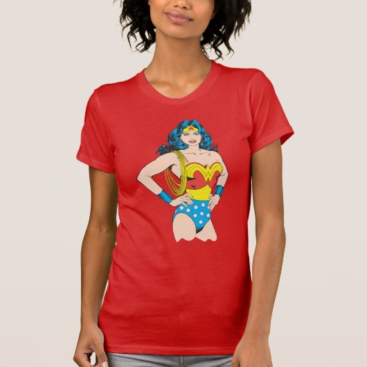 女疑問に思 |ラッソーでヴィンテージポーズ Tシャツ (正面)